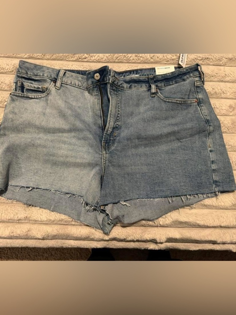 Old Navy Two-Tone Blue Denim Cutoff Shorts